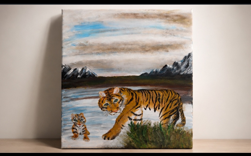 Tiger Family Painting